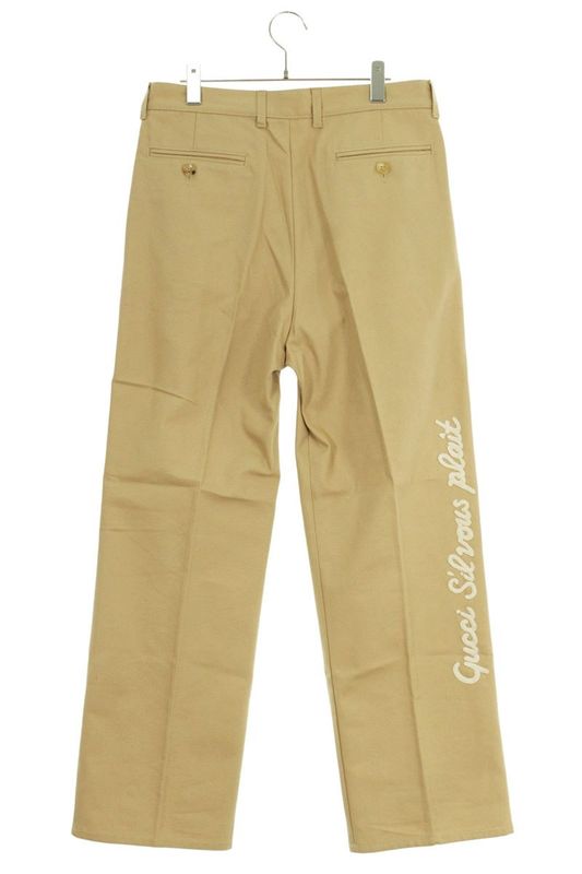 Gucci 717831 Xdcgp Logo Embroidery Cotton Work Long Pants Men 46
