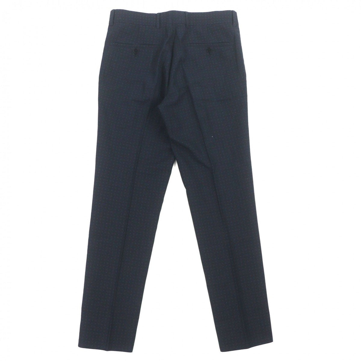 Hermes Cotton Linen All Over Pattern No Tuck Pleated Trousers Pants — view 2