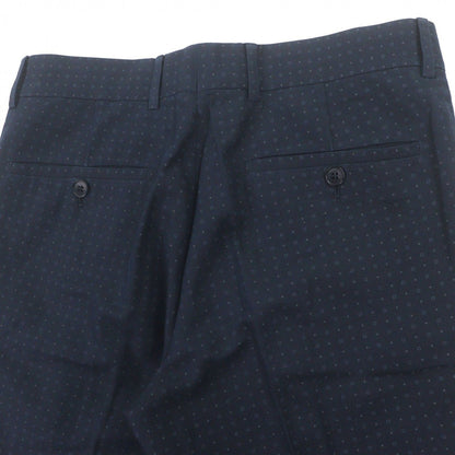 Hermes Cotton Linen All Over Pattern No Tuck Pleated Trousers Pants — view 4