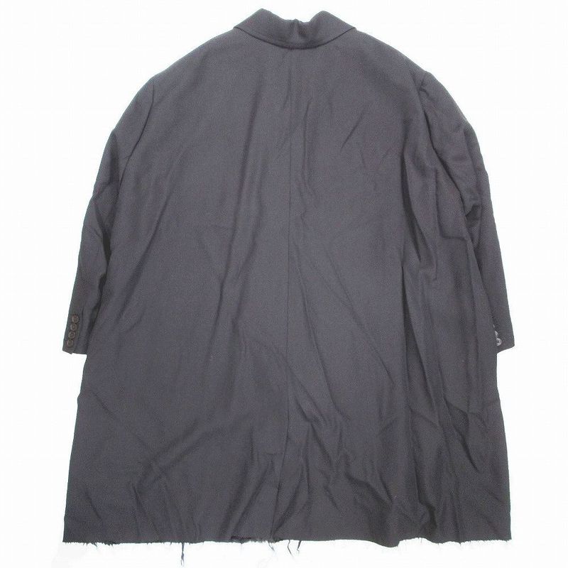 Balenciaga Trimmed and Wrinkled Double Breasted Coat Oversize D Balacia Unisex