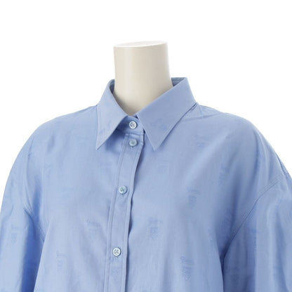 Gucci Cotton Oxford Long Sleeved Shirt Top 776414 Blue 40
