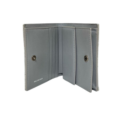 Balenciaga Bifold Wallet - 766461 Silver Leather