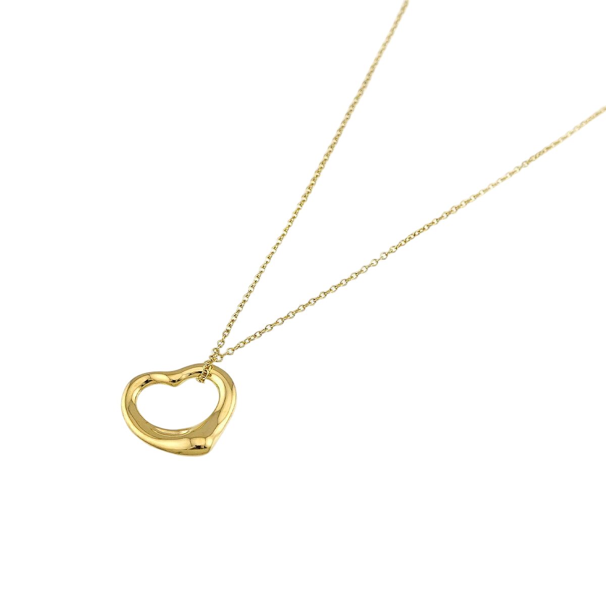 Tiffany & Co Open Heart Necklace 40 18K Yellow Gold