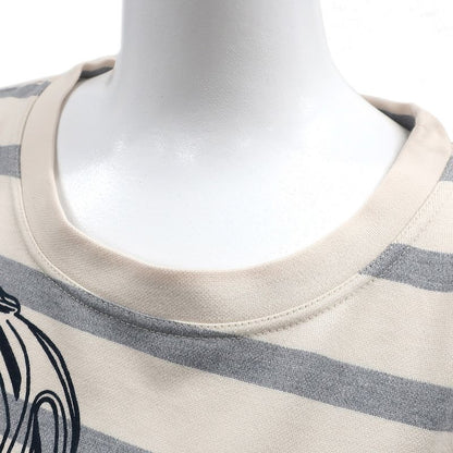 Hermes Short Sleeve T-Shirt Straight T-Shirt Cotton Ivory X Gray X Black 34