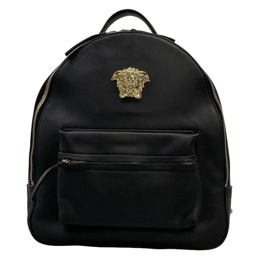 Versace Backpack Black Leather