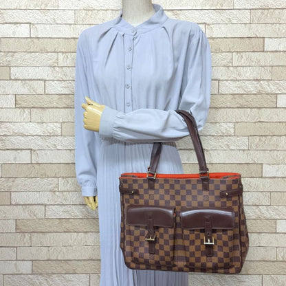 Louis Vuitton Uzes Damier Tote Bag Damier Canvas N51128 Brown Women's Louis