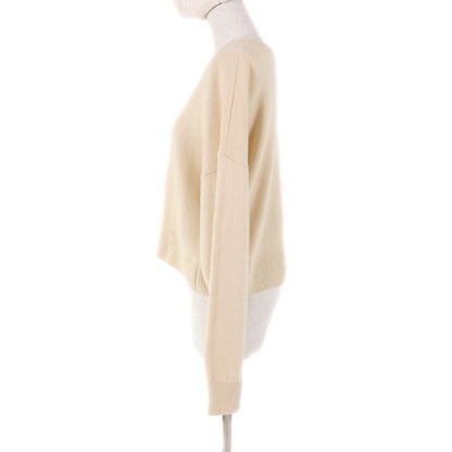 Celine 2a20o152i 100% Cashmere Salky Embroidered Crew Neck Long Sleeve Sweater