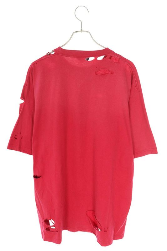 Balenciaga 651795 Tkvb8 Destroyed Logo Print T-shirt Men's XXS