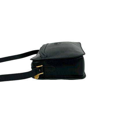 Gucci Vintage GG Logo Leather Mini Shoulder Bag Pochette Crossbody Black — view 5