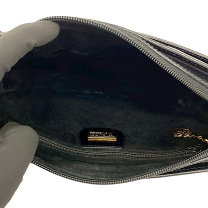 Gucci Vintage GG Logo Leather Mini Shoulder Bag Pochette Crossbody Black — view 9