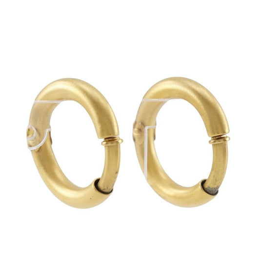 Chanel Hoop Vintage Gold Plated 96 P 22.8 g Earrings