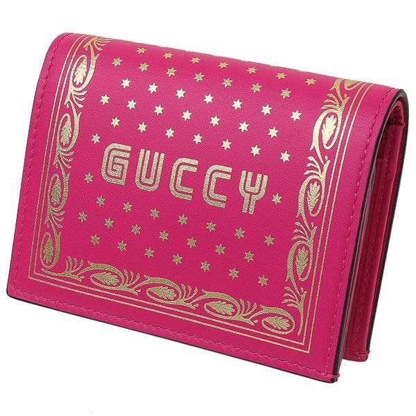 Gucci Guccy Sega Logo Leather Bifold Wallet Pink Box Bag