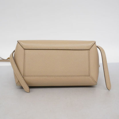 Celine Handbag Belt Bag Leather Beige Gold Hardware 2way Bag Ladies