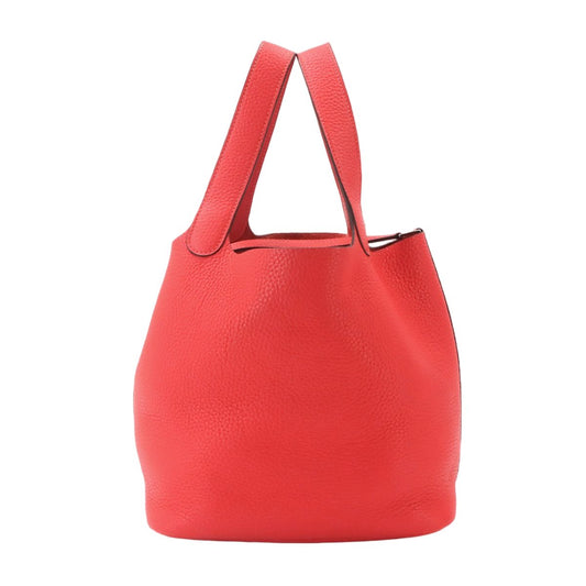 Hermes Picotin Lock 22 Hand Bag Taurillon Clemence Silver