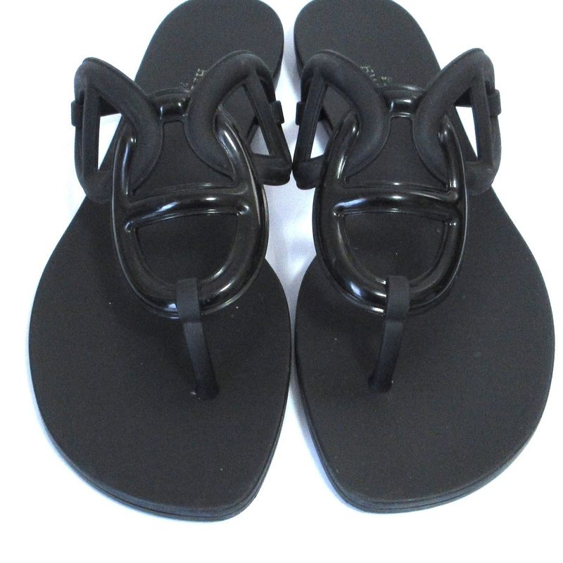 Hermes Egerie Chaine D'ancre Rubber Sandals Size 37 Equivalent to 23.5cm