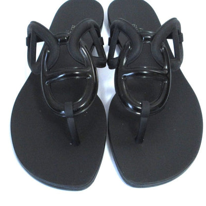 Hermes Egerie Chaine D'ancre Rubber Sandals Size 37 Equivalent to 23.5cm