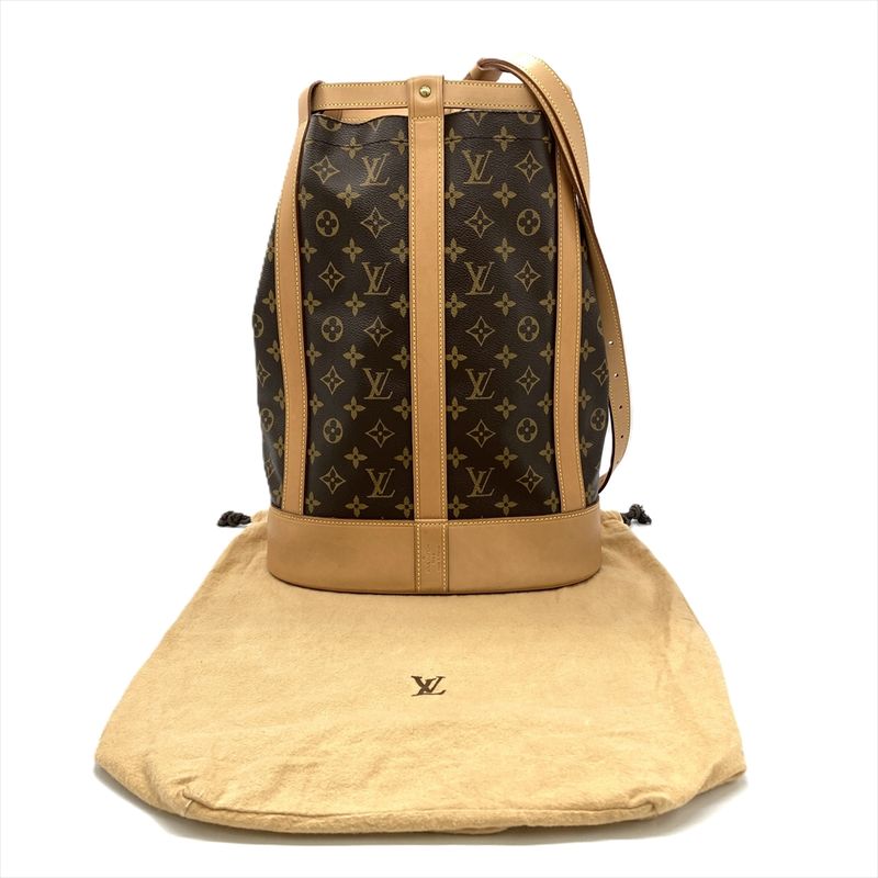 Louis Vuitton Randonnee PM Shoulder Bag M42243 Brown Gold Hardware Ar0032 Women