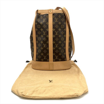 Louis Vuitton Randonnee PM Shoulder Bag M42243 Brown Gold Hardware Ar0032 Women