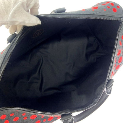 Louis Vuitton M21674 Monogram Keepall Bandoliere 50 X Yayoi Kusama Black 395914