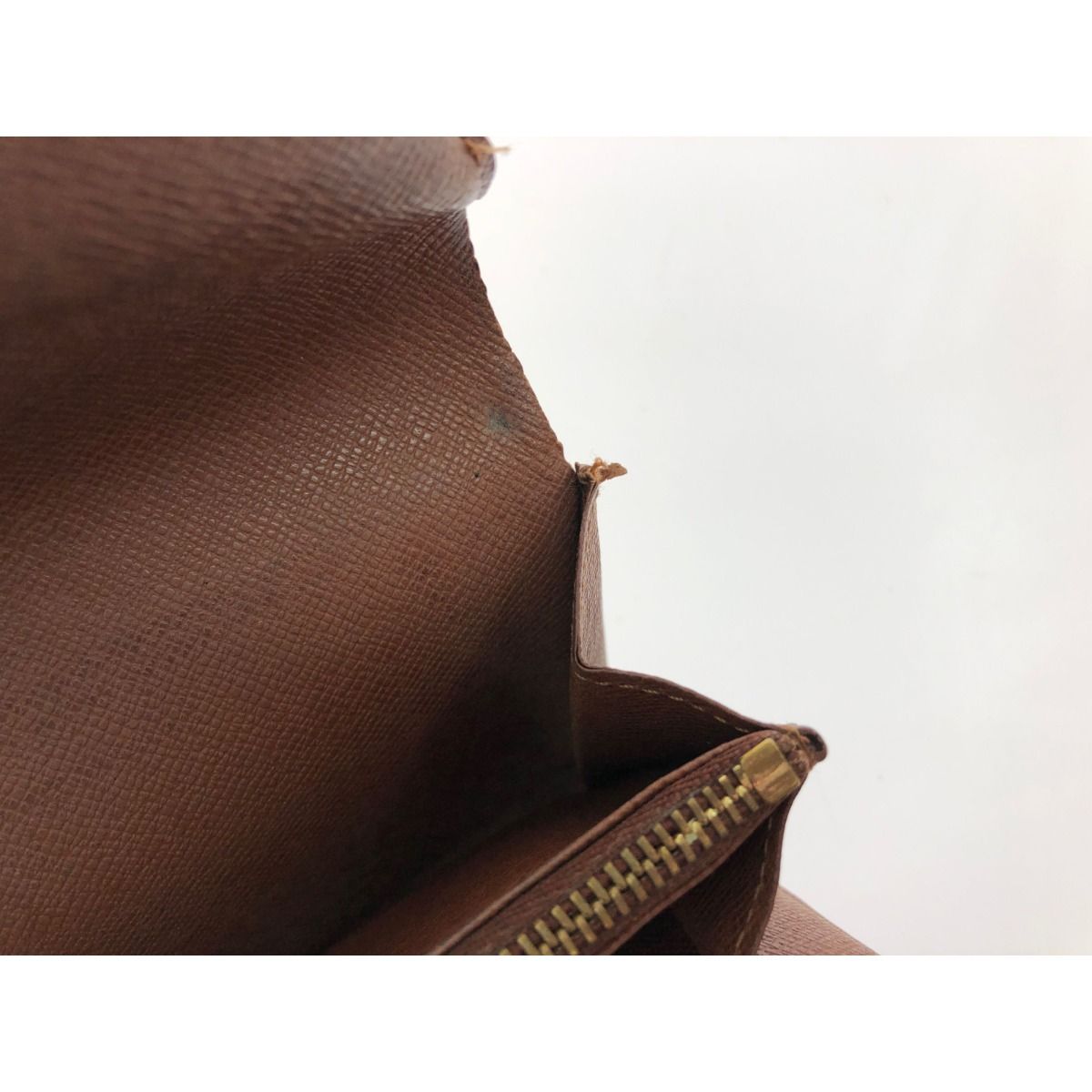 Louis Vuitton Women's Long Wallet Monogram Portomone Credit M61726 Brown