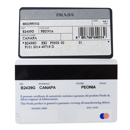 Prada Bag Women's Brand Handbag Shoulder Bag 2way Canvas Canapa Mini Pink