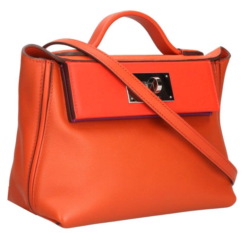 Hermes Van Cattle Mini Z Engraved Svhardware Shoulder Bag Men's