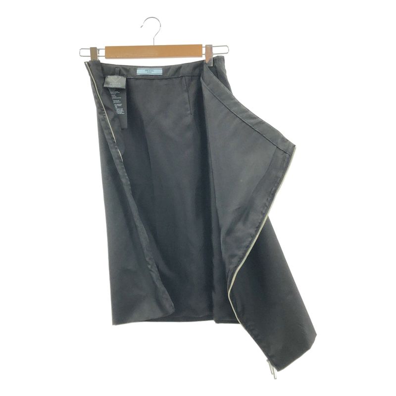 Prada - Re-nylon Triangle Logo Skirt - 36 - Black - Women's