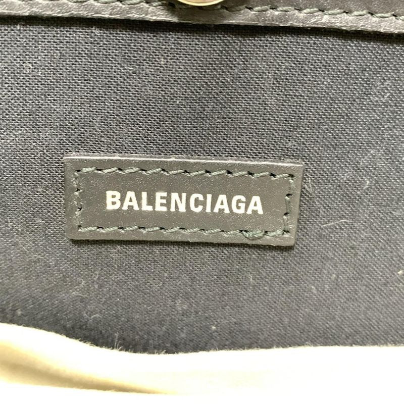 Balenciaga Shoulder Bag Navy Pochette 339937 Ivory And Black Leather