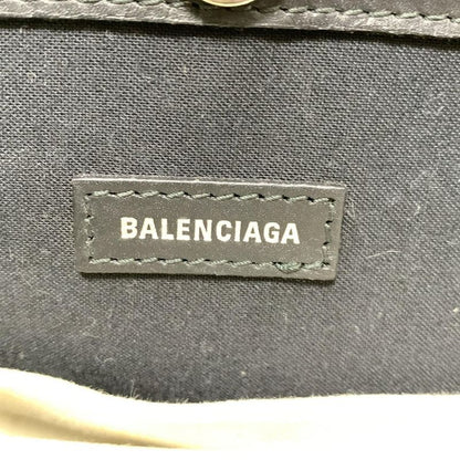 Balenciaga Shoulder Bag Navy Pochette 339937 Ivory And Black Leather