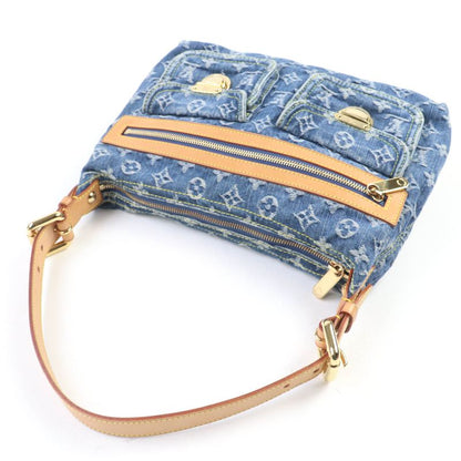 Louis Vuitton M95049 Monogram Denim Baggy PM Monogram Denim Handbag Blue With