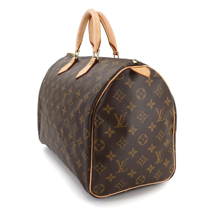 Louis Vuitton Monogram Speedy 35 Hand Bag Brown M41524 Gold Hardware Speedy 35