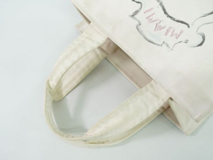 Authentic Chanel Coco Mark Miami Cruise Line Tote Handbag Canvas White Bag