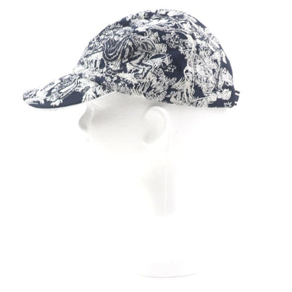  Christian DIOR 24tjv922x134 Toile Du Jouy D-player Hat White Navy 59 Made In