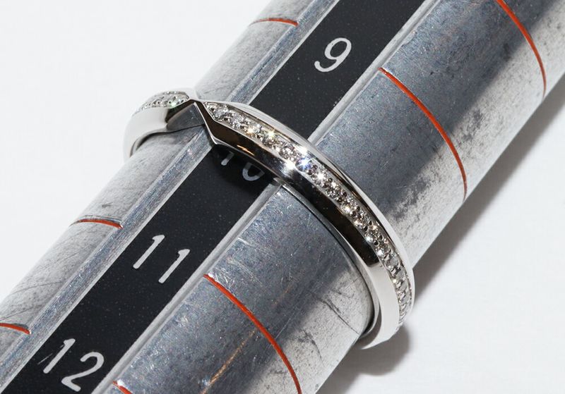 Tiffany & Co Ring Pt950 Diamond Nesting Narrow Band Ring Full Circle