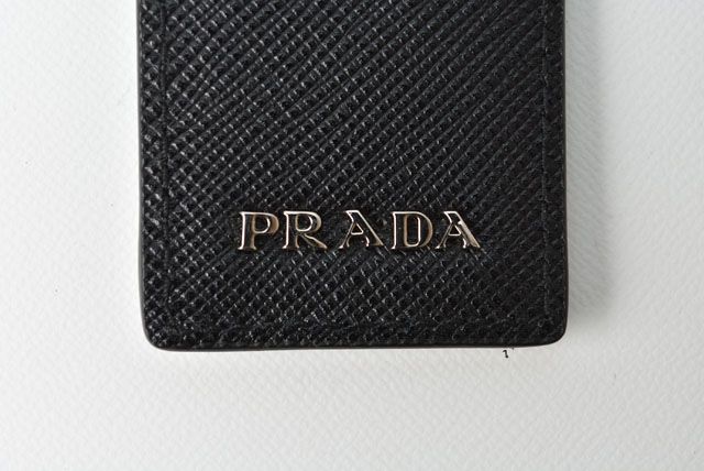 Unused Prada Key Ring Key Holder Logo Patchwork Black Multi