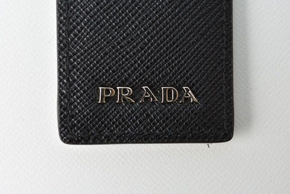 Unused Prada Key Ring Key Holder Logo Patchwork Black Multi