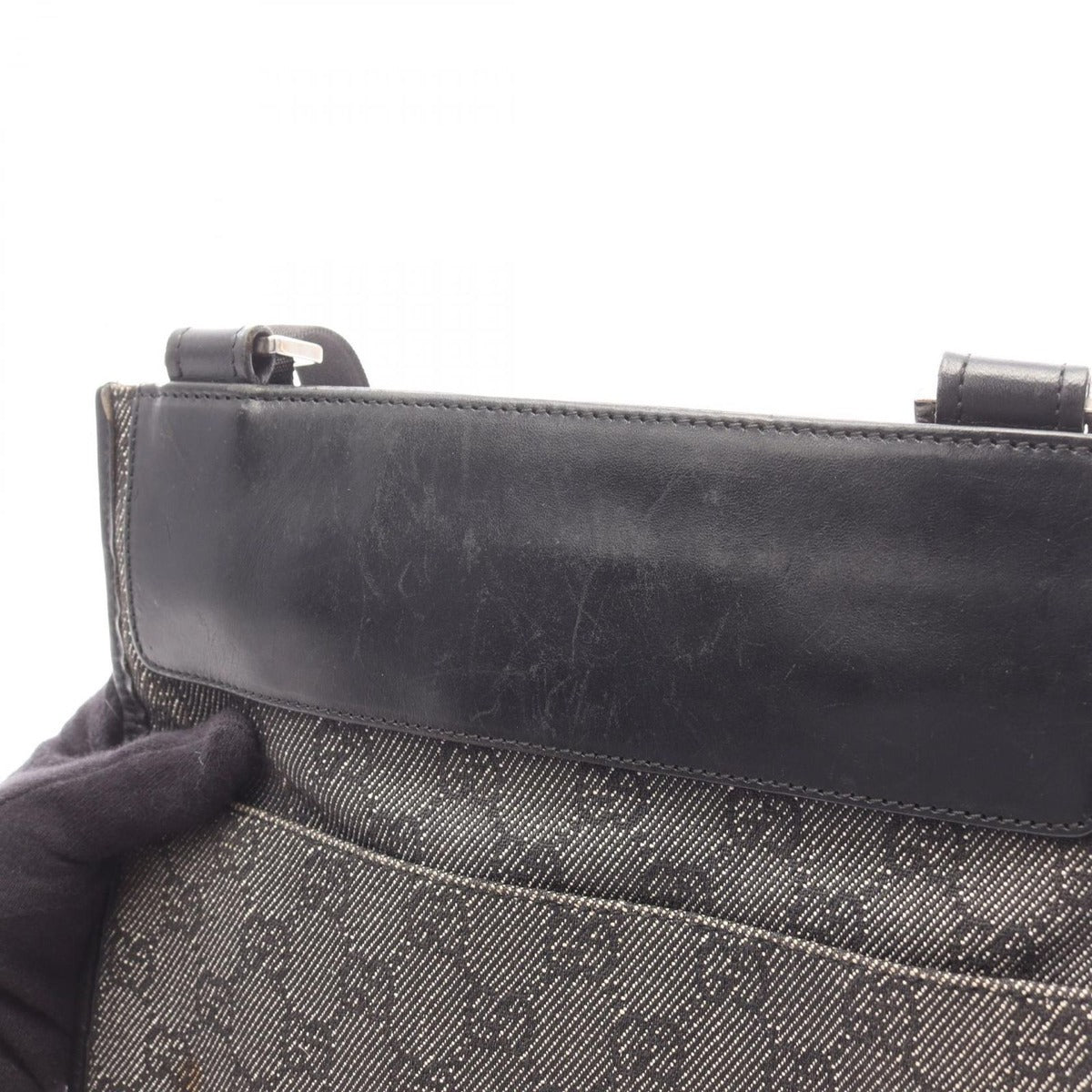 Gucci Shoulder Bag GG Denim Black — view 13