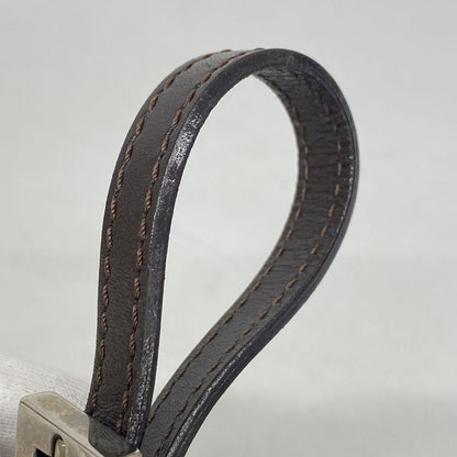 Fendi Handbag Zucca Nylon Canvas Brown Silver Hardware Women