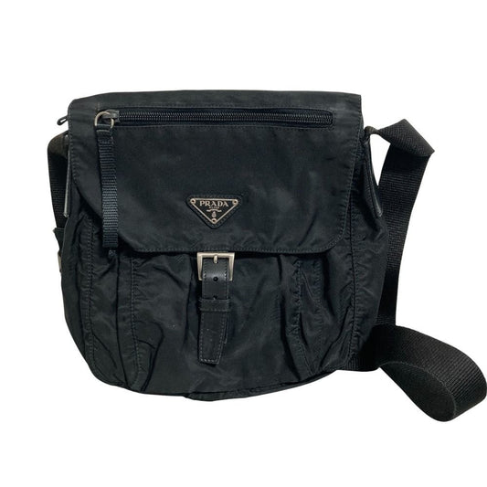 Prada Nylon Shoulder Bag Black