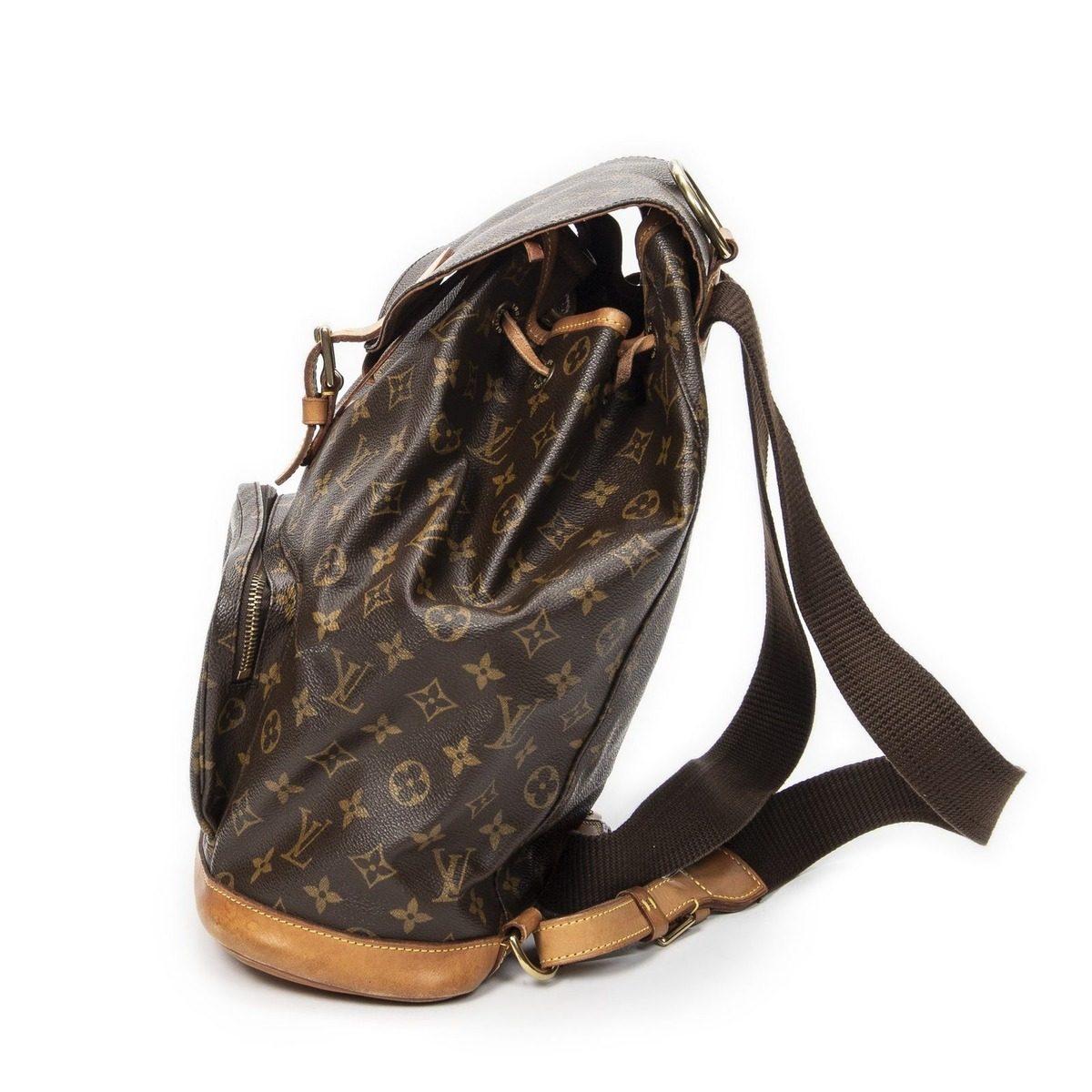 Louis Vuitton Montsouris Brown Monogram Canvas Shoulder Bag — view 3