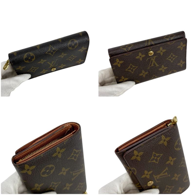 Louis Vuitton Monogram Leather Porte Monet Vier Trésor Bifold Compact Wallet