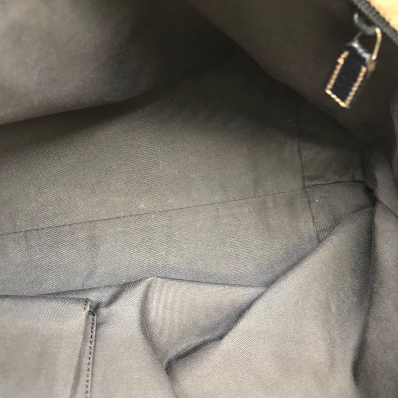 Gucci 131230 Tote Bag Navy GG Canvas/leather Sherry Line Women's