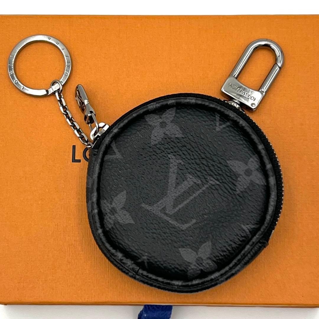 Louis Vuitton Monogram Eclipse Porte Cles Round Coin Case