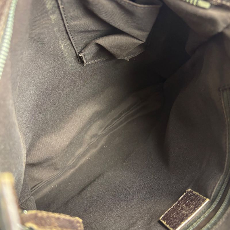 Gucci Shoulder Bag Sherry Line GG Canvas Brown Tricolor Crossbody Bag