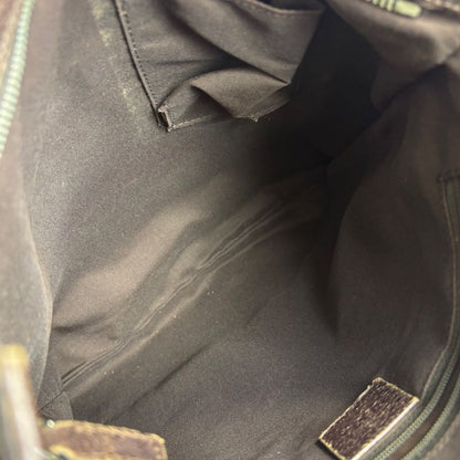 Gucci Shoulder Bag Sherry Line GG Canvas Brown Tricolor Crossbody Bag