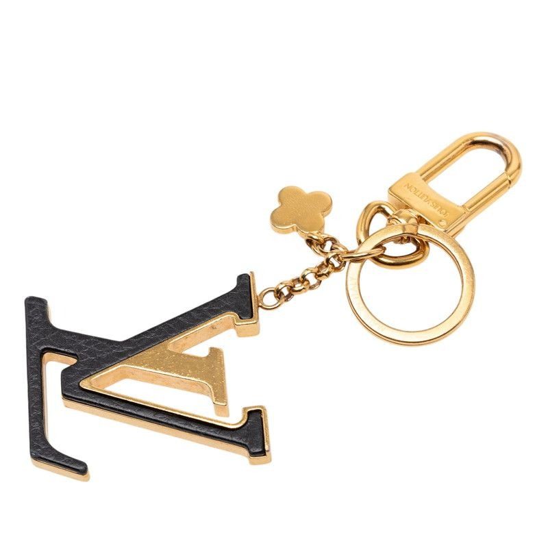 Louis Vuitton Porte Cles LV Capucines Key Ring Key Holder Gold Black Plated
