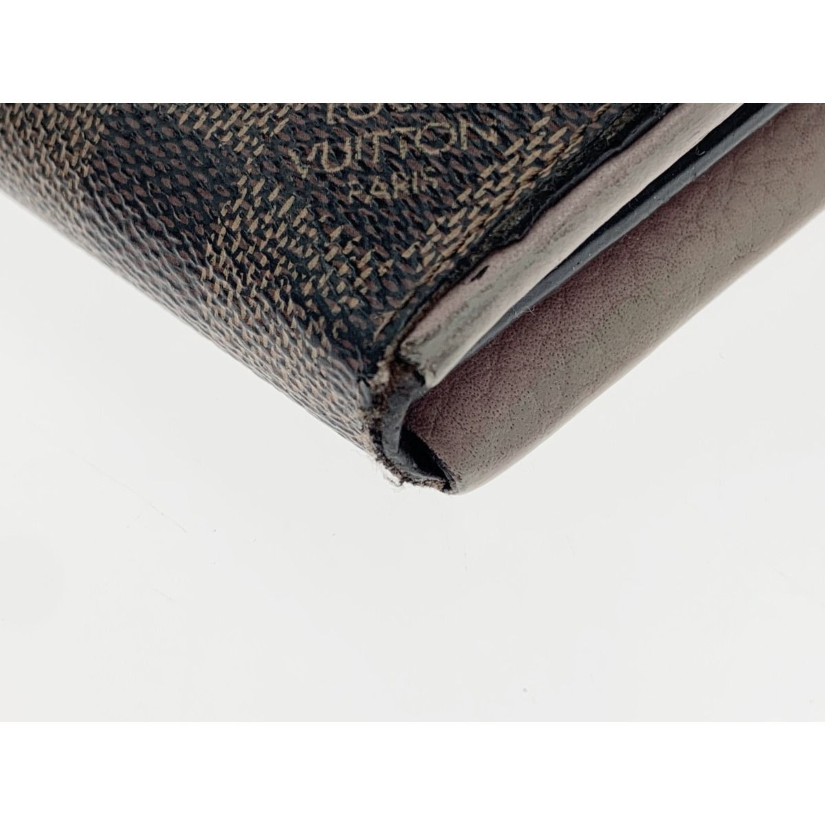 Louis Vuitton Damier Portefeuille Normandy Bifold Long Wallet N61262 Brown