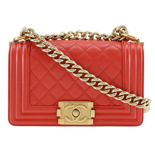 Chanel Chain Shoulder Boy Chanel Lambskin Women's Shoulder Bag