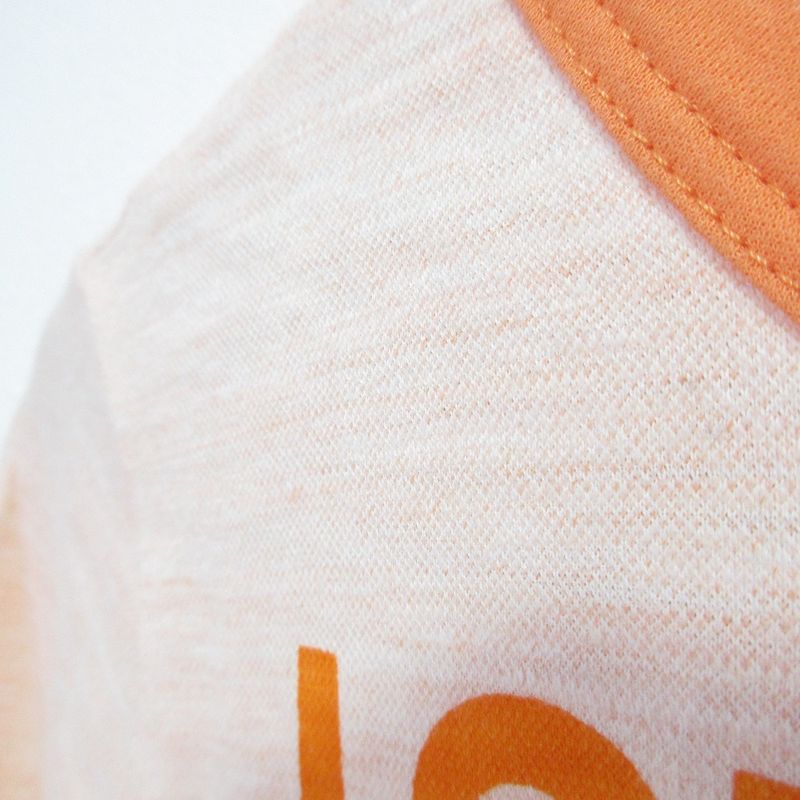 Good Louis Vuitton Print Short Sleeve T-Shirt Cut and Sewn Size S Orange Ladies