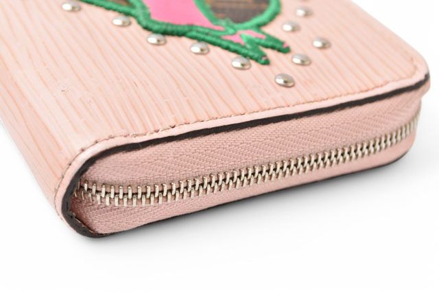 Louis Vuitton Wallet Fold Coin Case Zippy Coin Purse M63723 LV Stories Rose